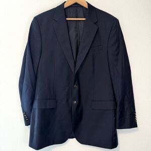 Mantoni Navy 100% Virgin Wool Sport Coat Blazer Size 44L